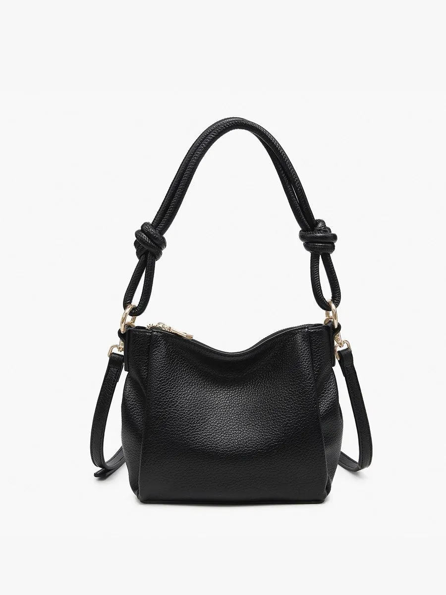 Chicago Knotted Shoulder Bag -Black