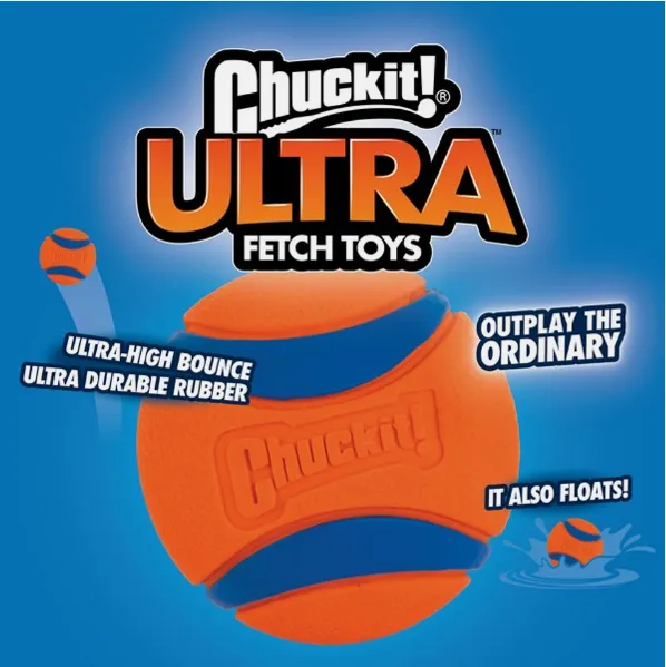 Chuckit Ultra Ball Medium 2pk 6.5cm