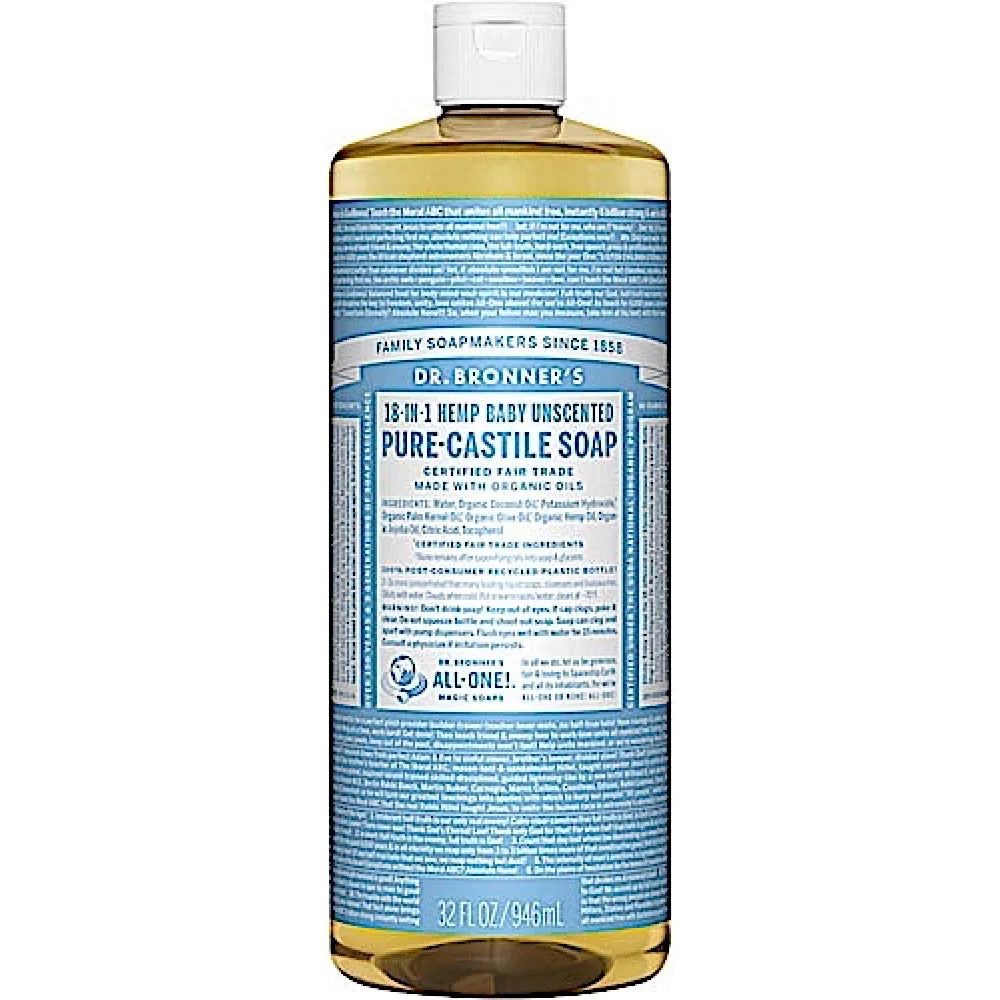Dr Bronner’s, Organic Castile Liquid Soap Baby Mild, 32 Oz