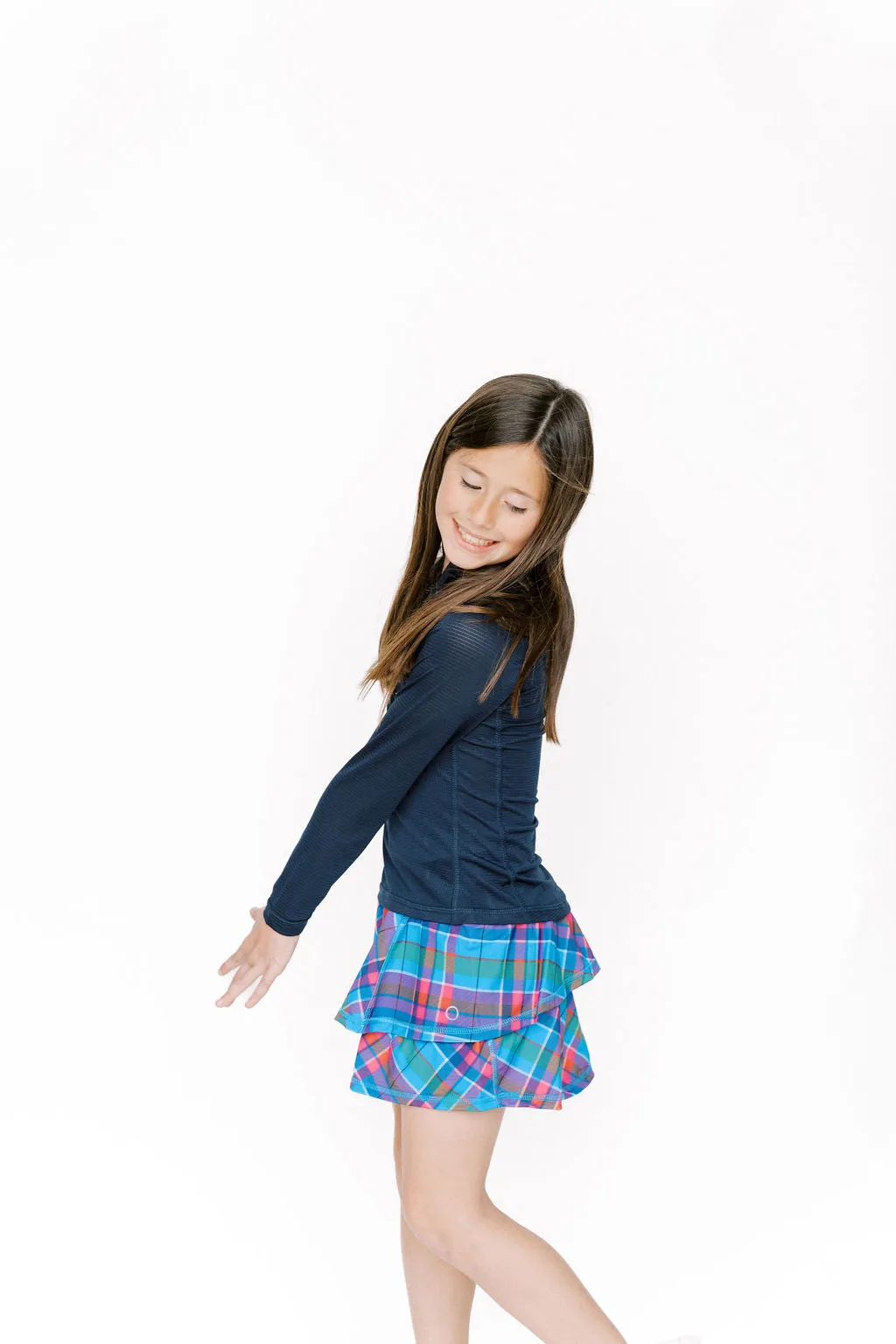 Girls Ruffle Skirt Print - Raspberry