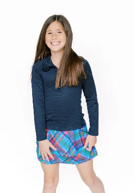 Girls Ruffle Skirt Print - Raspberry