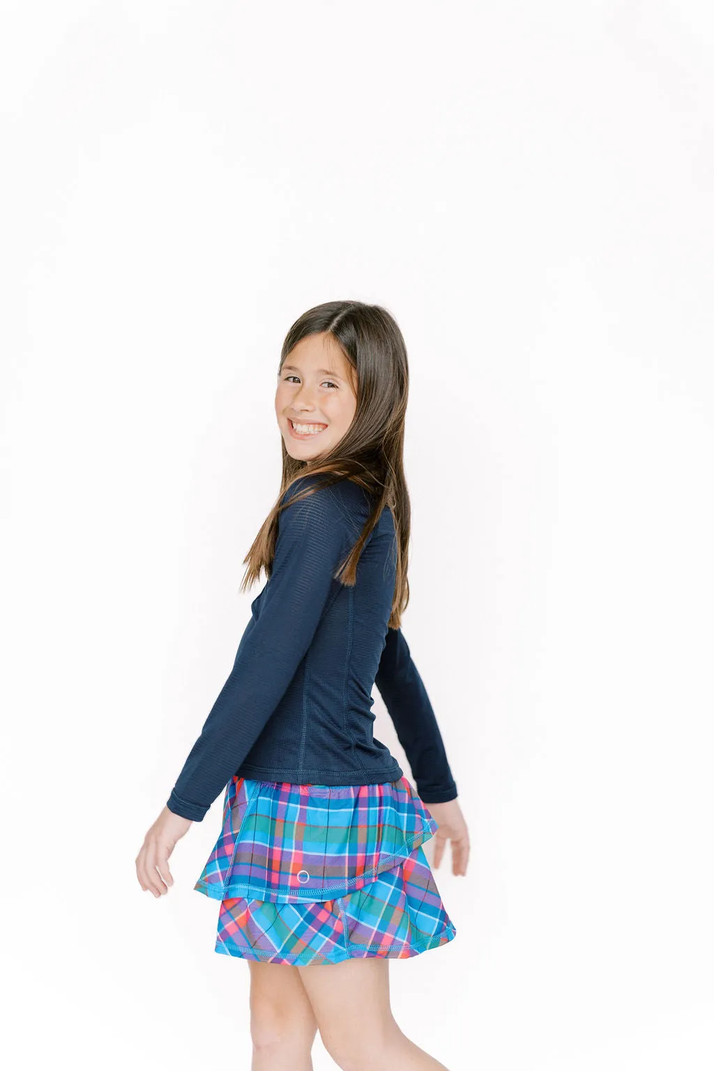 Girls Ruffle Skirt Print - Raspberry