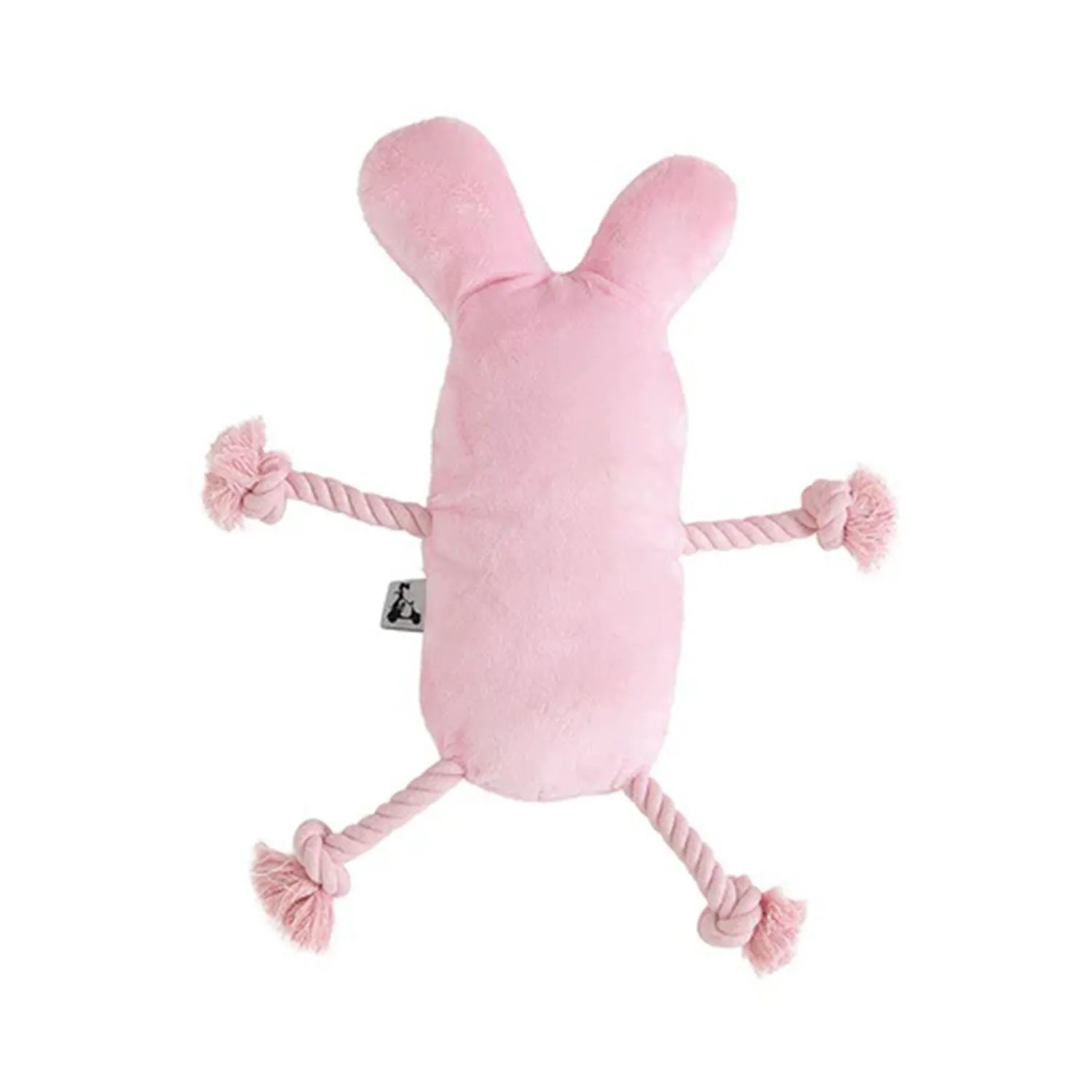 La Doggie Vita Psycho Bunny Plush Rope Toy with Squeaker