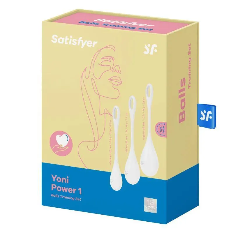 Satisfyer Yoni Power Balls 1 White 3 Pc Set