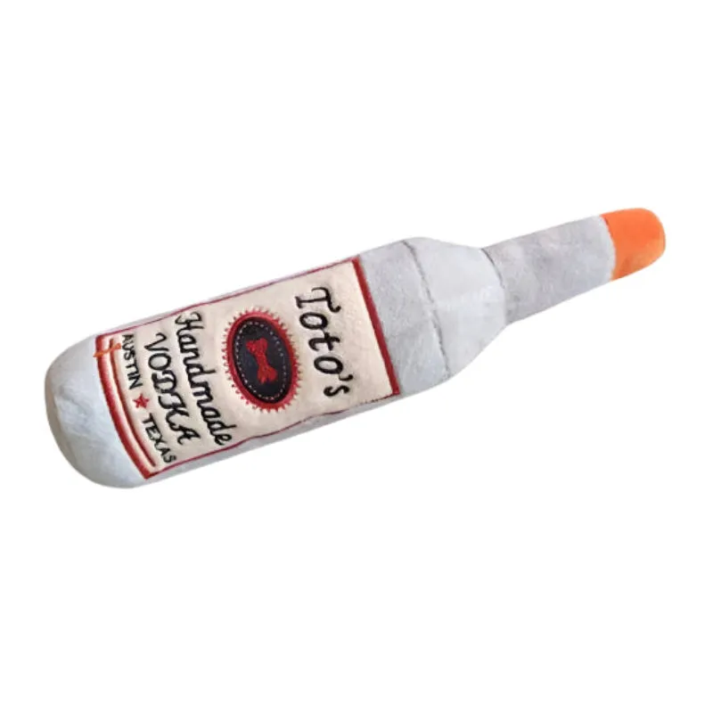 Soft Comfortable Pet Plush Sounding Wine Bottle Dog Chew Toy