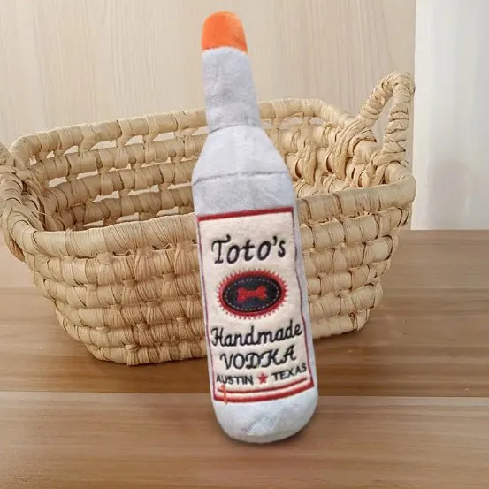 Soft Comfortable Pet Plush Sounding Wine Bottle Dog Chew Toy