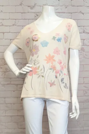 SS TOP WITH FLOWERS