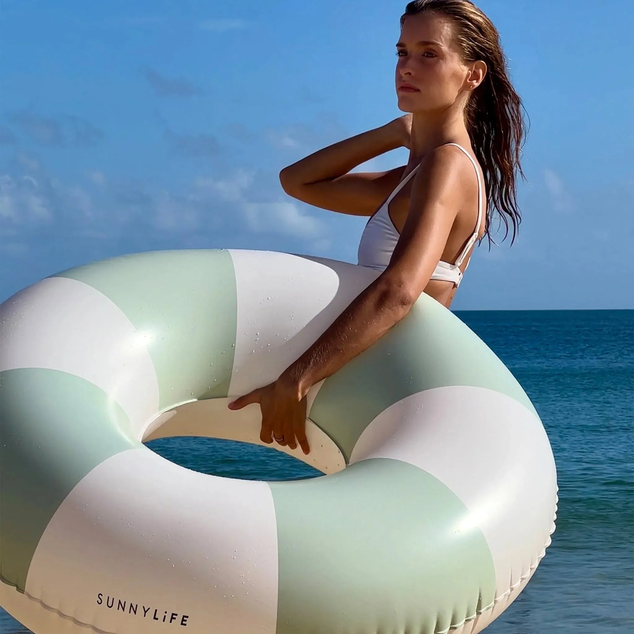 Tube Pool Ring (Vacay Soft Olive)