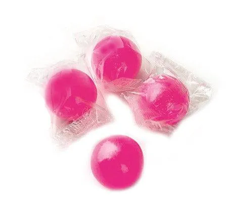 Wrapped Bright Pink Gumballs